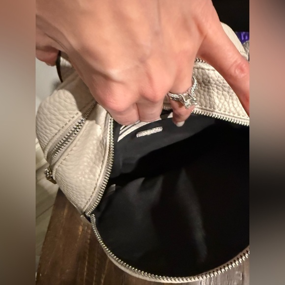 COLAB Cream Pebble Vegan Leather Backpack - Picture 15 of 16